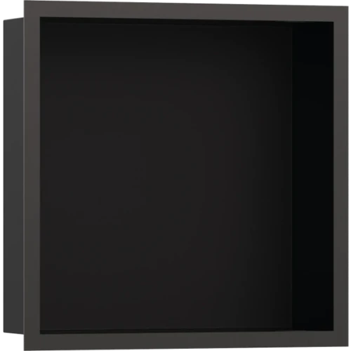 Купить купить настенный короб с цветом корпуса и дизайнерской рамой, 30х30х10 см, xtrastoris individual hansgrohe, 56098340 цвет: черный