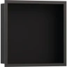Купить купить настенный короб с цветом корпуса и дизайнерской рамой, 30х30х10 см, xtrastoris individual hansgrohe, 56098340 цвет: черный