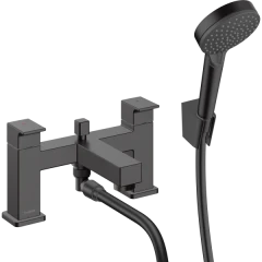 Смеситель для ванны на 2 отверстия, и ручной душ, Vernis Shape Hansgrohe, 71462670 цвет: черный