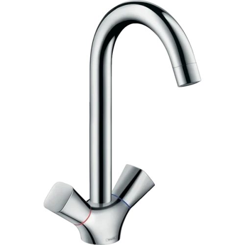 Купить купить смеситель для кухни, двухвентильный, logis m31 hansgrohe, 71280000 цвет: хром
