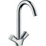 Купить купить смеситель для кухни, двухвентильный, logis m31 hansgrohe, 71280000 цвет: хром