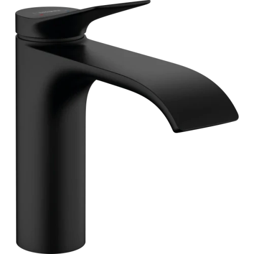Купить купить смеситель для раковины со сливным гарнитуром, vivenis hansgrohe, 75020670 цвет: черный