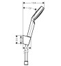 Купить купить душевой набор с держателем и шлангом 125см, crometta hansgrohe, 26690400 цвет: хром