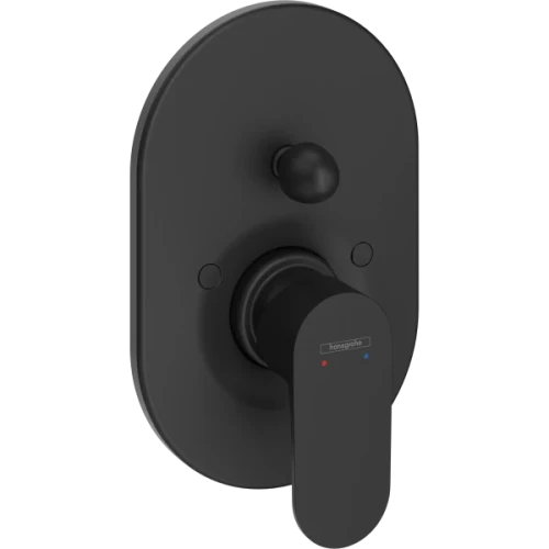 Купить купить смеситель для ванны скрытого монтажа, rebris s hansgrohe, 72449670 цвет: черный