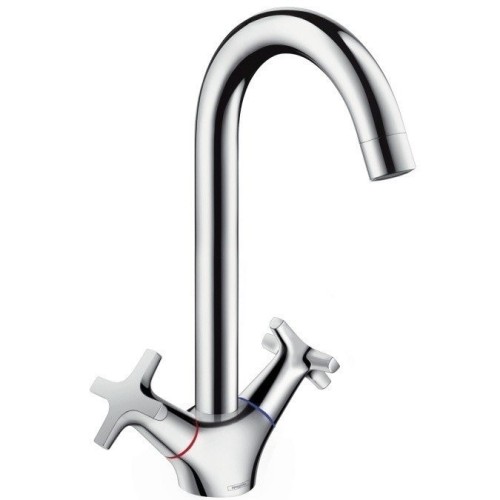 Купить купить смеситель для кухни, двухвентильный, logis m32 hansgrohe, 71285000 цвет: хром