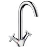 Купить купить смеситель для кухни, двухвентильный, logis m32 hansgrohe, 71285000 цвет: хром