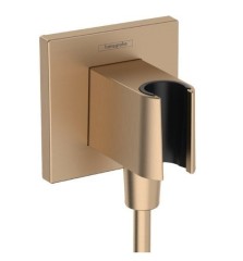Шланговое подключение E с держателем для душа, FixFit E Hansgrohe, 26889140 цвет: бронза