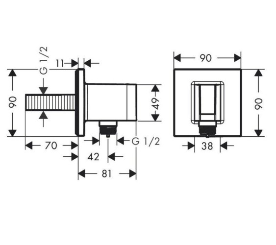 Купить купить шланговое подключение e с держателем для душа, fixfit e hansgrohe, 26889140 цвет: бронза