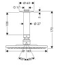 Купить купить верхний душ с потолочным кронштейном, raindance s hansgrohe, 27478000 цвет: хром