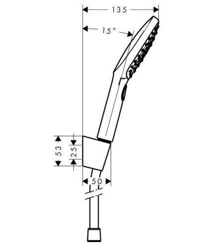 Купить купить душевой набор с держателем и шлангом 125см, raindance select e hansgrohe, 26700000 цвет: хром