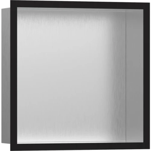 Купить купить настенный короб с цветом корпуса и дизайнерской рамой, 30х30х10 см, xtrastoris individual hansgrohe, 56097670 цвет: черный