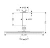 Купить купить верхний душ с потолочным кронштейном, raindance s hansgrohe, 27494000 цвет: хром