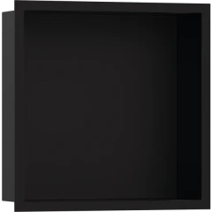 Настенный короб с цветом корпуса и дизайнерской рамой, 30х30х10 см, XtraStoris Individual Hansgrohe, 56098670 цвет: черный