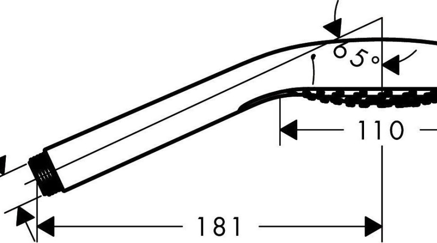 Купить купить ручной душ vario, croma select s hansgrohe, 26803400 цвет: хром