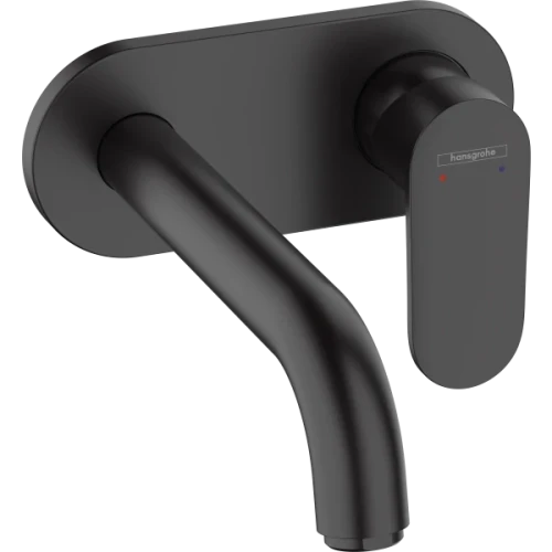 Купить купить смеситель для раковины скрытого монтажа, настенный, vernis blend hansgrohe, 71576670 цвет: черный