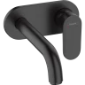 Купить купить смеситель для раковины скрытого монтажа, настенный, vernis blend hansgrohe, 71576670 цвет: черный