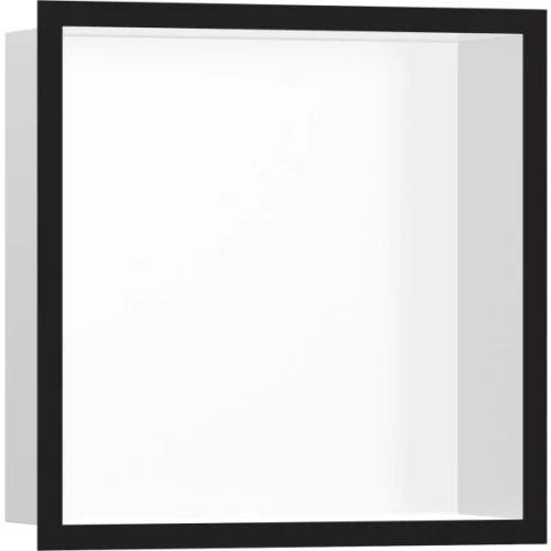 Купить купить настенный короб с цветом корпуса и дизайнерской рамой, 30х30х10 см, xtrastoris individual hansgrohe, 56099670 цвет: черный