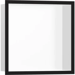 Настенный короб с цветом корпуса и дизайнерской рамой, 30х30х10 см, XtraStoris Individual Hansgrohe, 56099670 цвет: черный