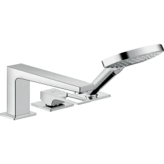 Смеситель для ванны на 3 отверстия, Metropol Hansgrohe, 74551000 цвет: хром