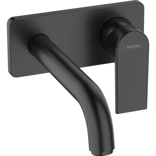 Купить купить смеситель для раковины скрытого монтажа, настенный, vernis shape hansgrohe, 71578670 цвет: черный