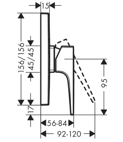 Купить купить смеситель для душа, metropol hansgrohe, 74565000 цвет: хром