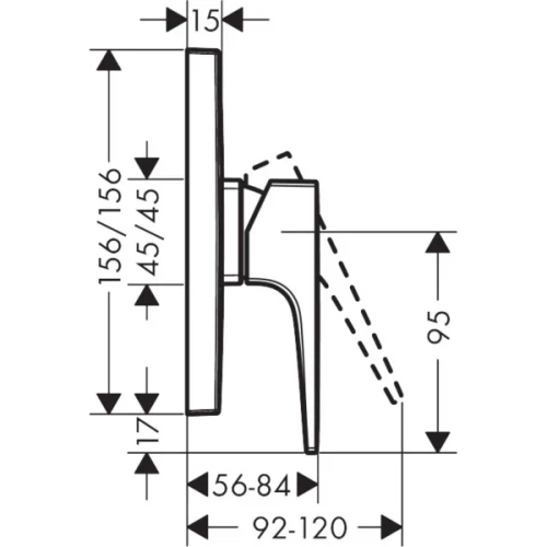 Купить купить смеситель для душа, metropol hansgrohe, 74565000 цвет: хром