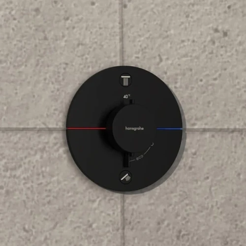 Купить купить термостатический смеситель s для скрытого монтажа на 2 функции, showerselect comfort hansgrohe, 15554670 цвет: черный
