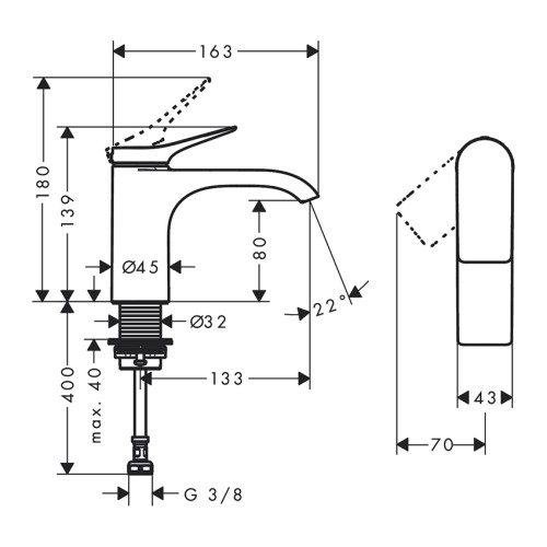Купить купить кран для холодной воды без сливного гарнитура, vivenis hansgrohe, 75013000 цвет: хром