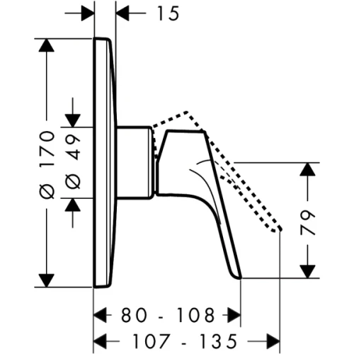 Купить купить смеситель для душа highflow скрытого монтажа, focus hansgrohe, 31964000 цвет: хром