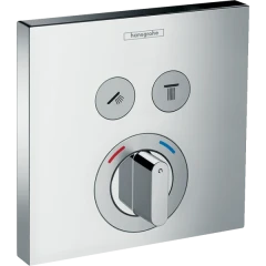 Смеситель для душа скрытого монтажа, на 2 потребителя, ShowerSelect Hansgrohe, 15768000 цвет: хром