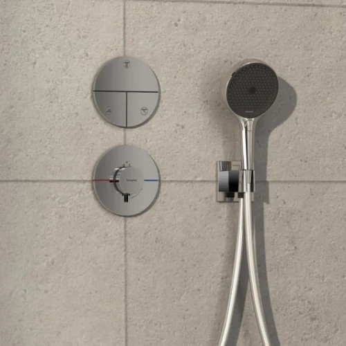Купить купить термостатический смеситель s для скрытого монтажа, showerselect comfort hansgrohe, 15559000 цвет: хром