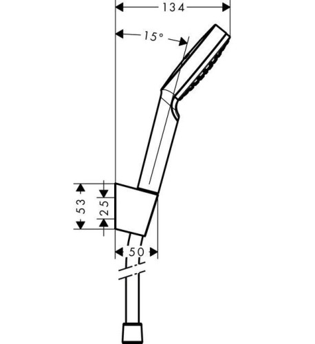 Купить купить душевой набор с держателем и шлангом 160см, crometta hansgrohe, 26567400 цвет: хром