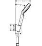 Купить купить душевой набор с держателем и шлангом 160см, crometta hansgrohe, 26567400 цвет: хром