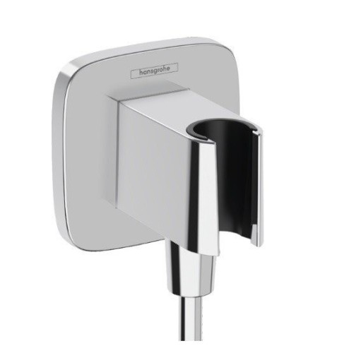 Купить купить шланговое подключение q с держателем для душа, fixfit q hansgrohe, 26887000 цвет: хром