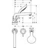 Купить купить смеситель для ванны на 3 отверстия, talis s hansgrohe, 72417000 цвет: хром