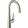 Купить купить смеситель для кухни, с вытяжным изливом, eco, talis m51 hansgrohe, 72816800 цвет: нержавеющая сталь