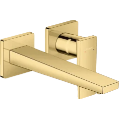 Смеситель для раковины скрытого монтажа, настенный, Hansgrohe, 32526990 цвет: золото