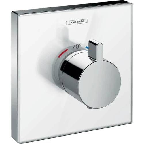 Купить купить термостатический смеситель для душа highflow скрытого монтажа на 1 потребителя, showerselect glass hansgrohe, 15734400 цвет: хром