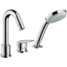 Купить купить смеситель для ванны на 3 отверстия, с душевым гарнитуром, logis hansgrohe, 71313000 цвет: хром