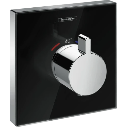 Купить купить термостатический смеситель для душа highflow скрытого монтажа на 1 потребителя, showerselect hansgrohe, 15734600 цвет: черный