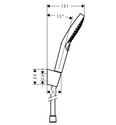 Купить купить душевой набор с держателем и шлангом 160см, raindance select e hansgrohe, 26720000 цвет: хром