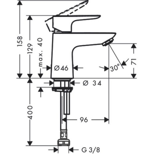Купить купить кран для холодной воды, talis e hansgrohe, 71706000 цвет: хром
