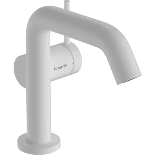 Купить купить смеситель для раковины fine coolstart, ecosmart+, с донным клапаном push-open, tecturis s hansgrohe, 73320700 цвет: белый