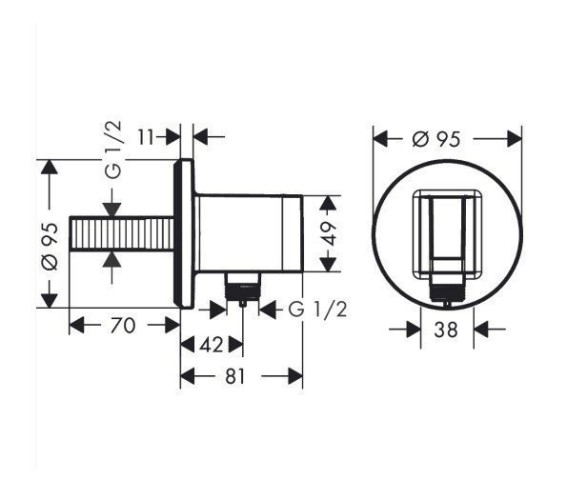 Купить купить шланговое подключение s с держателем для душа, fixfit s hansgrohe, 26888700 цвет: белый