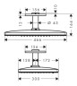 Купить купить верхний душ с потолочным кронштейном скрытого монтажа, rainmaker select hansgrohe, 24006400 цвет: хром