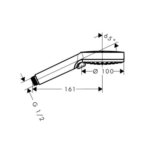 Купить купить ручной душ vario, vernis blend hansgrohe, 26340670 цвет: черный