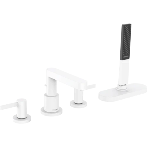 Купить купить смеситель для ванны на 4 отверстия, finoris hansgrohe, 76444700 цвет: белый