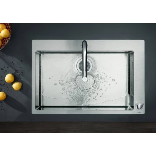 Купить купить смеситель для кухни, на 2 отверстия, с вытяжным изливом, metris select m71 hansgrohe, 73819000 цвет: хром