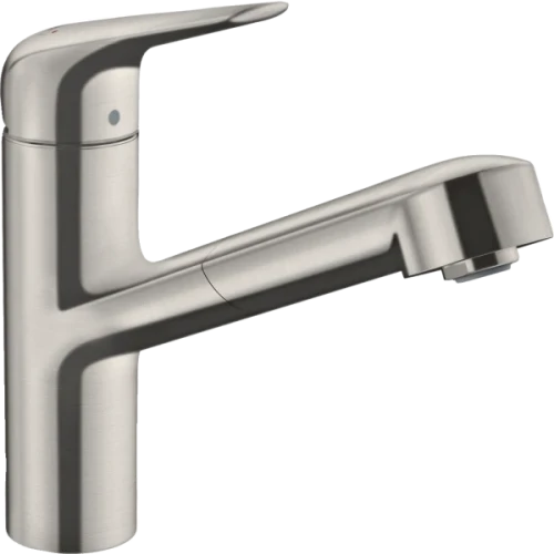 Купить купить смеситель для кухни, с вытяжным изливом, focus m42 hansgrohe, 71814800 цвет: нержавеющая сталь