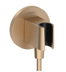 Шланговое подключение S с держателем для душа, FixFit S Hansgrohe, 26888140 цвет: бронза